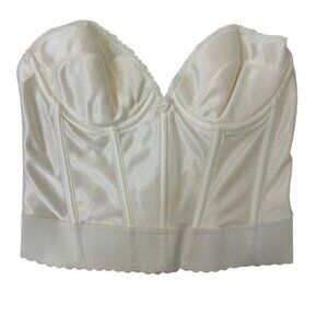 VTG Petticoat Place Bustier Corset Ivory  Sz 34B Victorian Edwardian